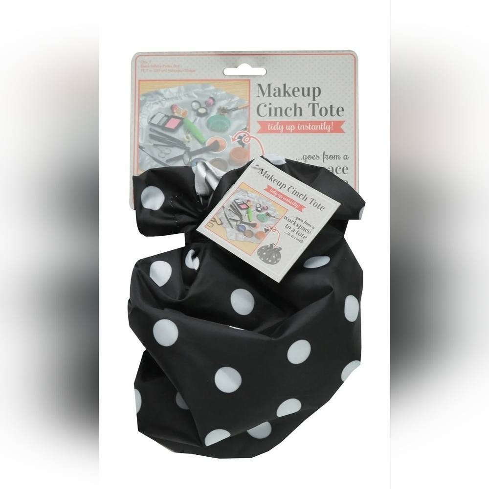 Makeup Cinch Tote, Holds Your Makeup, Workspace to a Tote in a Cinch NWT